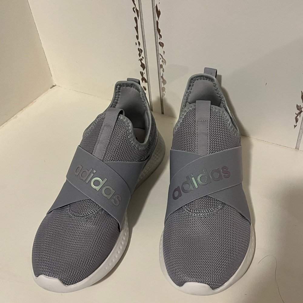 Adidas grey tennis shoes